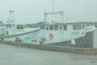 Port de Grosse île, sous la pluie